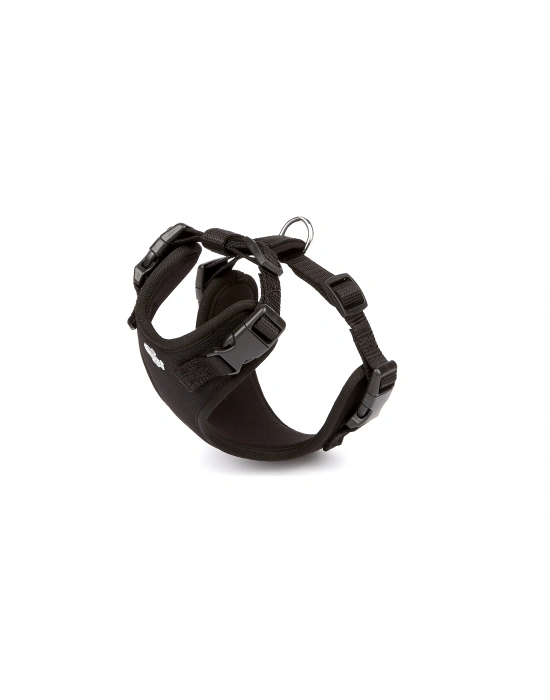 Doggie Havalı Ped Dokuma Köpek Göğüs Tasması 30/35 cm Siyah