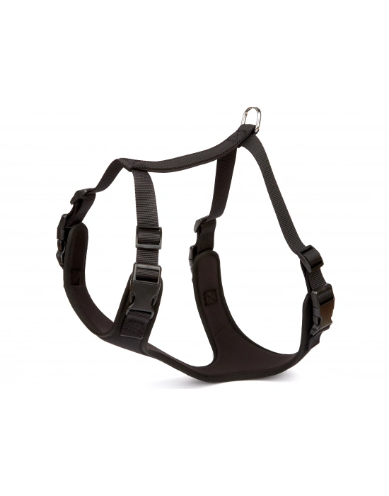 Doggie Havalı Ped Dokuma Köpek Göğüs Tasması 50/70 cm Siyah