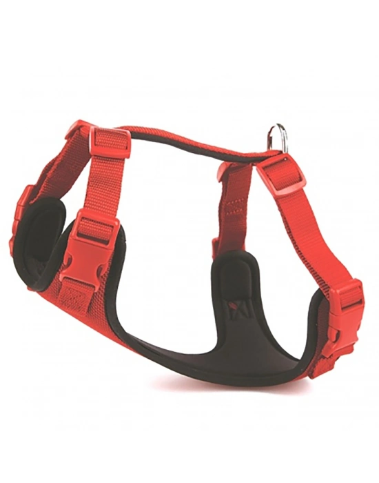 Doggie Havalı Ped Dokuma Köpek Göğüs Tasması 50/70 cm Siyah