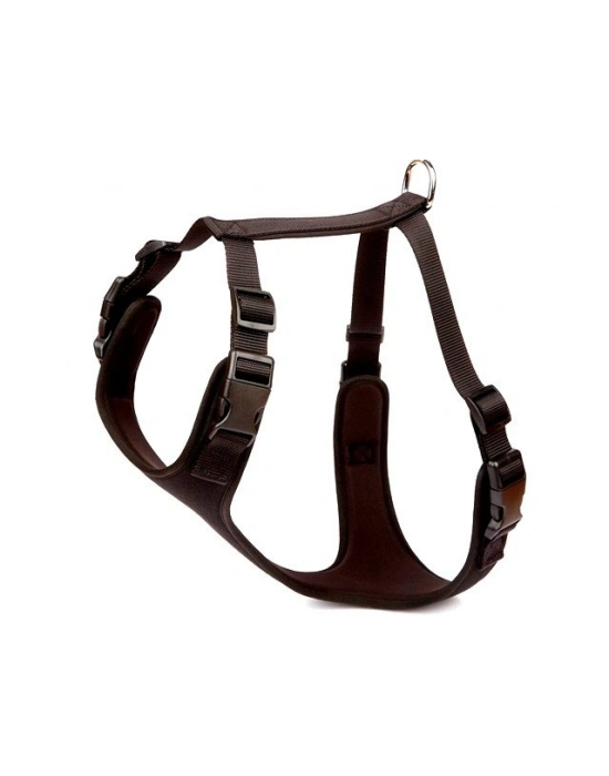 Doggie Havalı Ped Dokuma Köpek Göğüs Tasması 60/85 cm Siyah