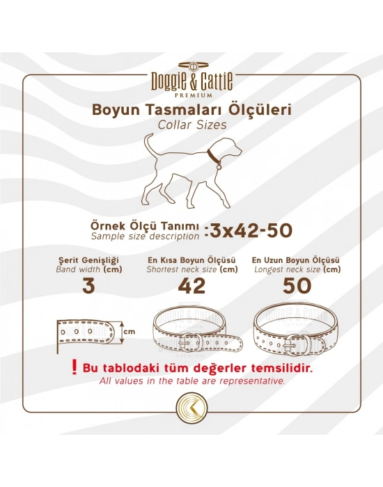 Doggie Konfor Seri Dokuma Köpek Boyun Tasması 5x55-65cm Siyah