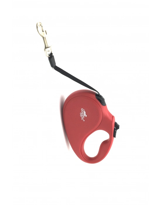 Doggie Master Seri Otomatik Makaralı Köpek Gezdirme 15 kg / 5 M Kırmızı