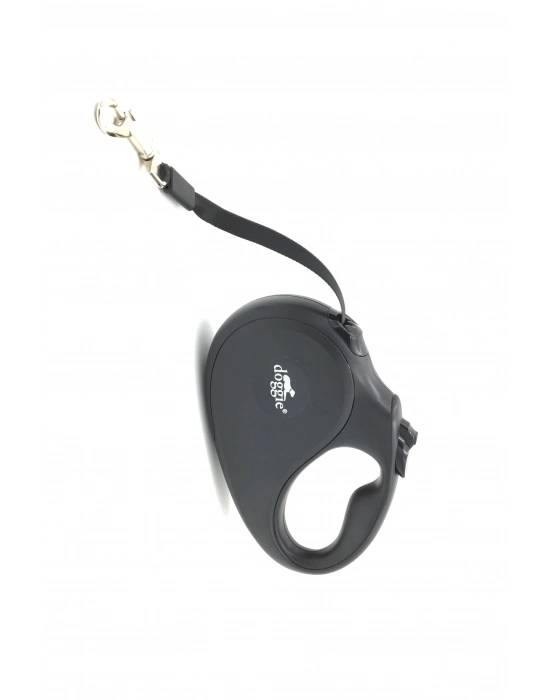 Doggie Master Seri Otomatik Makaralı Köpek Gezdirme 25 kg / 5 M Siyah