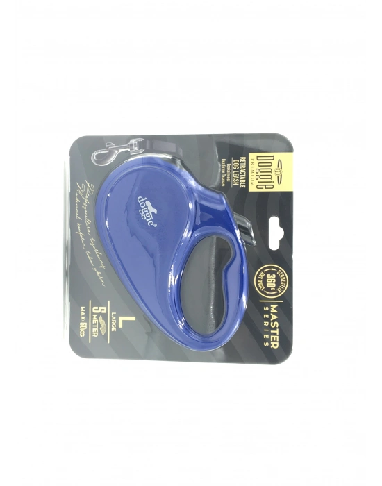 Doggie Master Seri Otomatik Makaralı Köpek Gezdirme 50 kg / 5 M Mavi