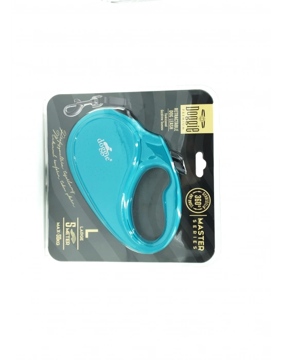 Doggie Master Seri Otomatik Makaralı Köpek Gezdirme 50 kg / 5 M Turkuaz