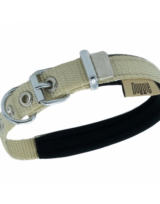 Doggie Softlu Köpek Boyun Tasması 1,5 cm x 35 cm Haki