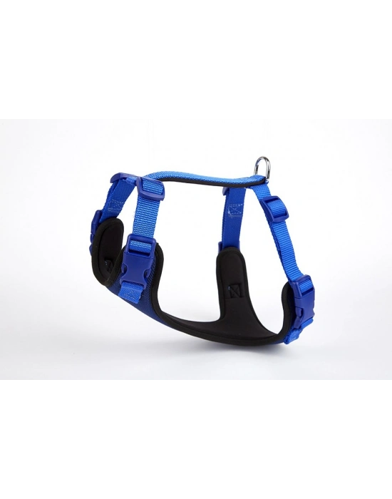 Doggie Yumuşak Softlu Köpek Göğüs Tasması 40/45 cm Mavi