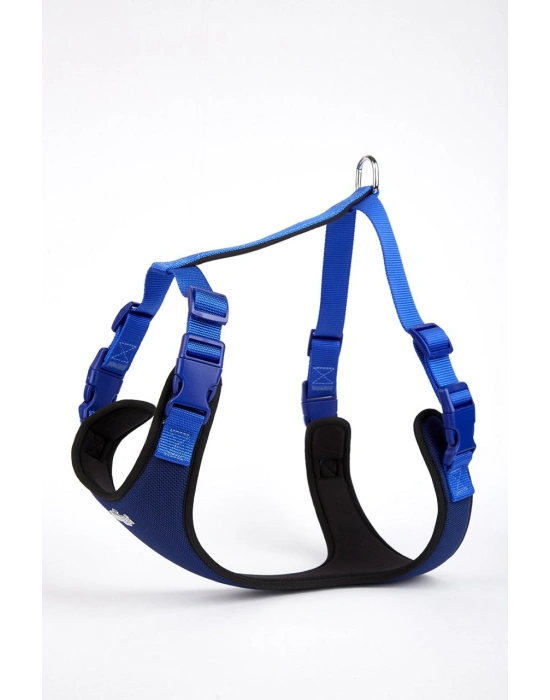 Doggie Yumuşak Softlu Köpek Göğüs Tasması 45/55 cm Mavi