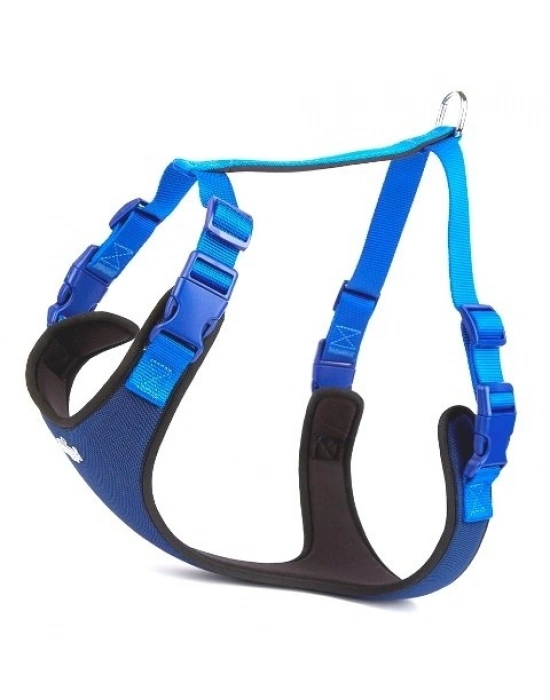 Doggie Yumuşak Softlu Köpek Göğüs Tasması 45/55 cm Mavi