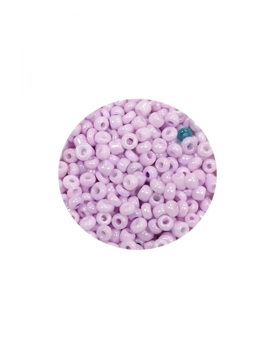Dökme Cam Kum Boncuk (11/0) 2 mm - 20 Gram -  Açık Pembe - BNC008