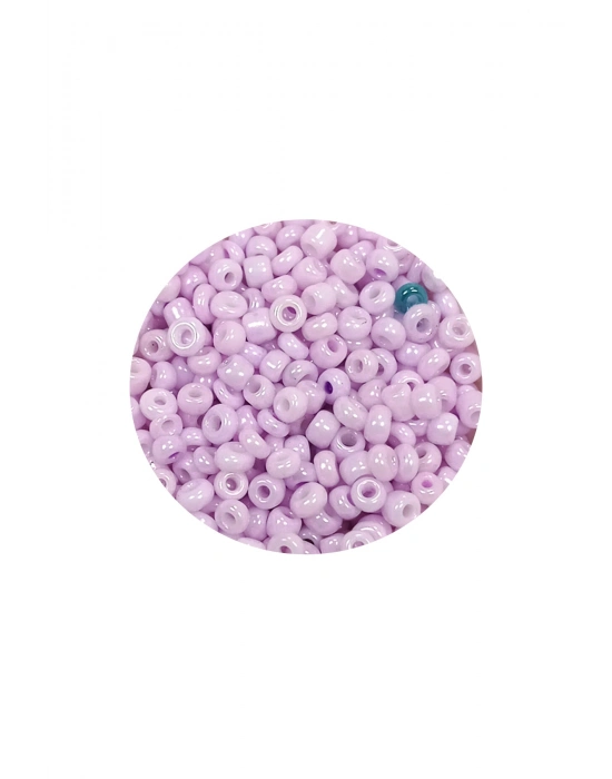 Dökme Cam Kum Boncuk (11/0) 2 mm - 20 Gram -  Açık Pembe - BNC008