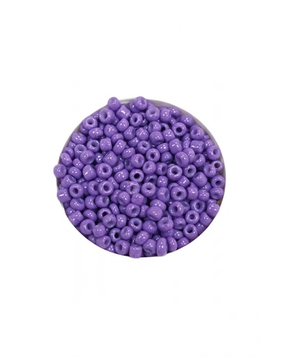Dökme Cam Kum Boncuk (11/0) 2 mm - 20 Gram -  Eflatun - BNC020
