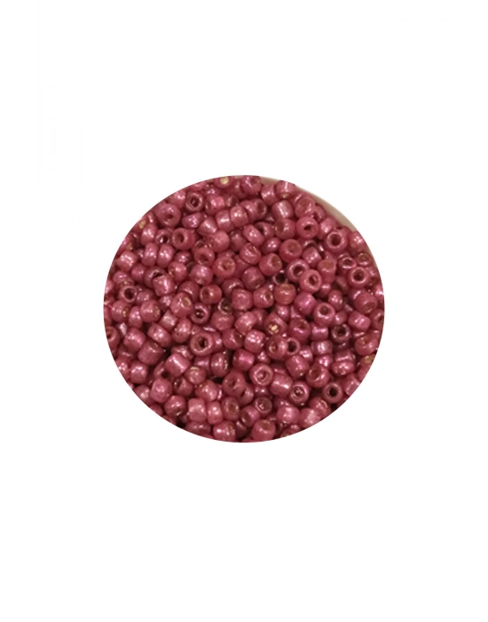 Dökme Cam Kum Boncuk (11/0) 2 mm - 20 Gram -  Koyu Pembe - BNC011