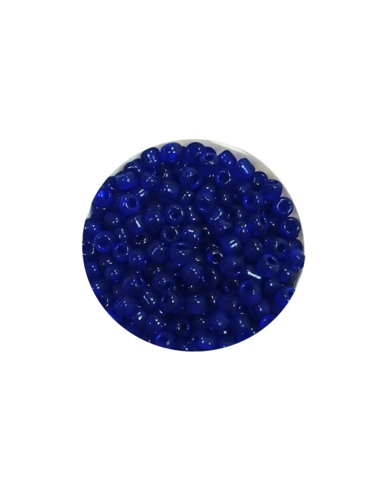 Dökme Cam Kum Boncuk (11/0) 2 mm - 20 Gram -  Kral Mavi - BNC001