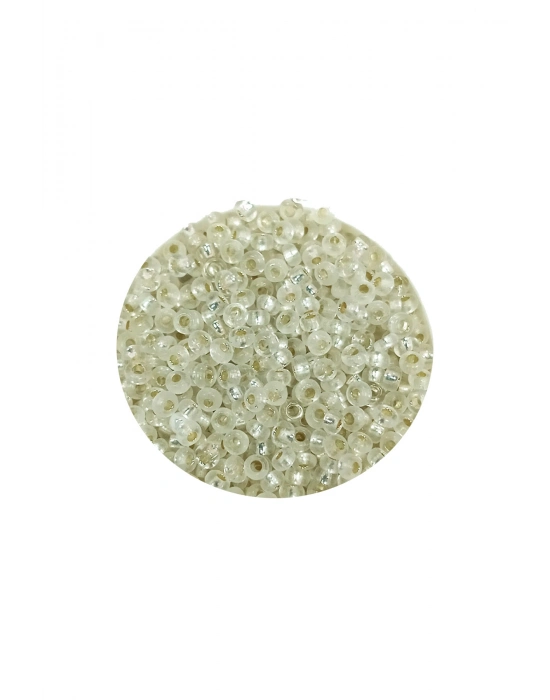 Dökme Cam Kum Boncuk (11/0) 2 mm - 20 Gram -  Şeffaf - BNC034