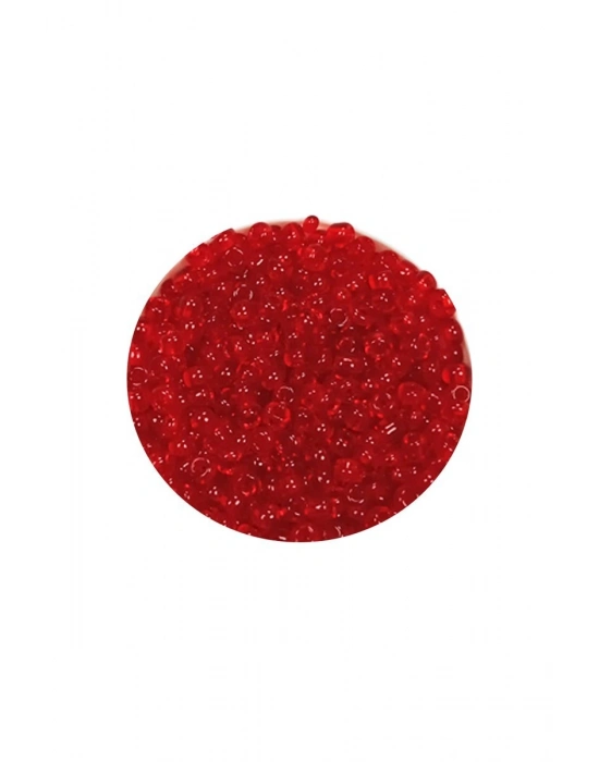 Dökme Cam Kum Boncuk (11/0) 2 mm - 20 Gram -  Şeffaf Kırmızı - BNC021