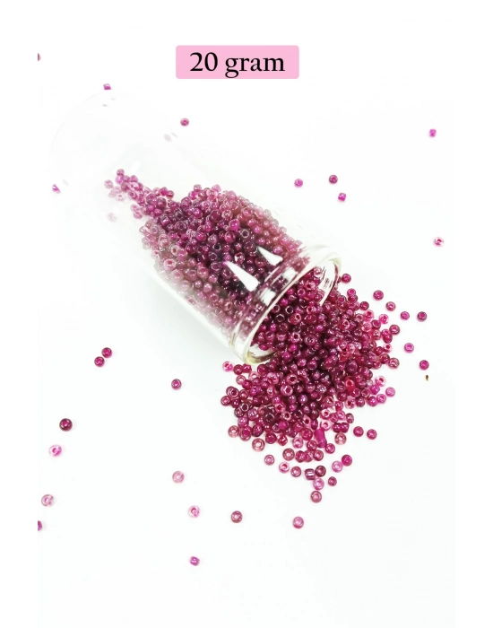 Dökme Cam Kum Boncuk (11/0) 2 mm - 4 Renk - Toplam 80 Gram -  BNC400