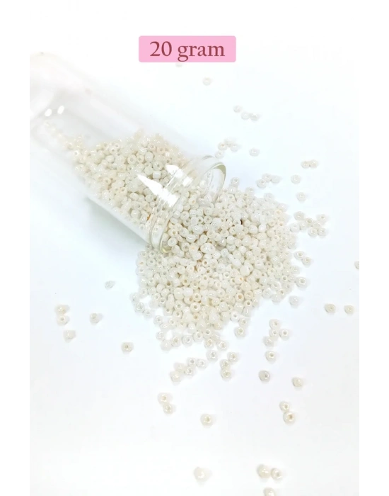 Dökme Cam Kum Boncuk (11/0) 2 mm - 4 Renk - Toplam 80 Gram -  BNC406