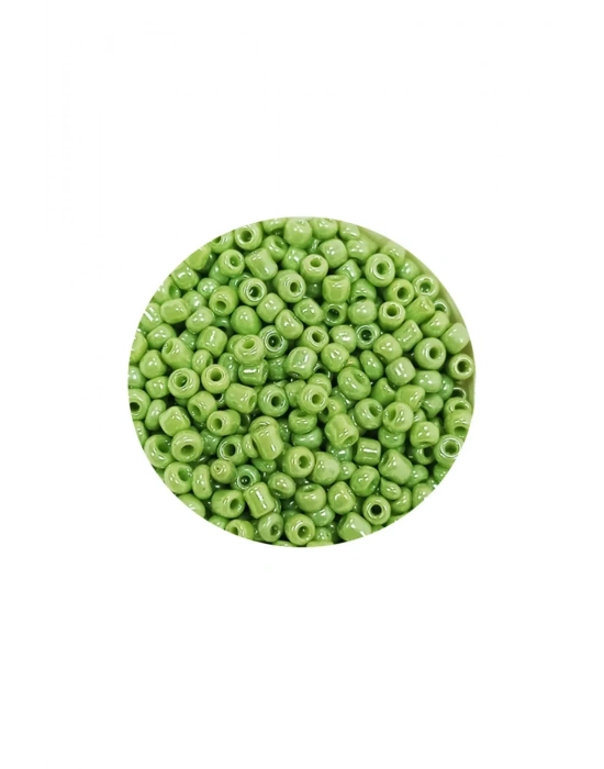 Dökme Cam Kum Boncuk (11/0) 2 mm - 60 Gram -  Açık Yeşil - BNC038