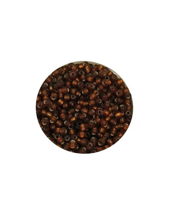 Dökme Cam Kum Boncuk (11/0) 2 mm - 60 Gram -  Çok Koyu Turuncu - BNC064
