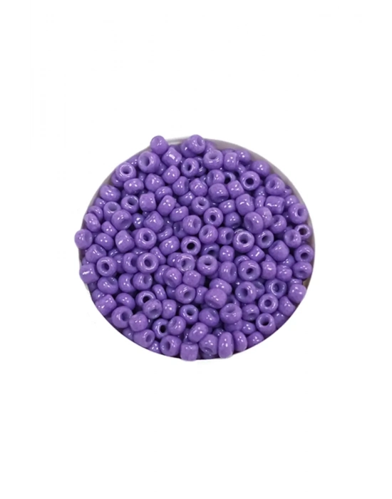 Dökme Cam Kum Boncuk (11/0) 2 mm - 60 Gram -  Eflatun - BNC055
