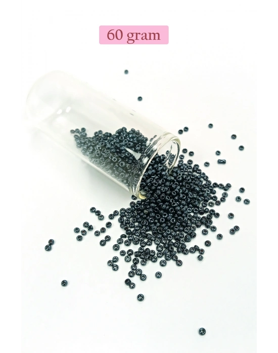 Dökme Cam Kum Boncuk (11/0) 2 mm - 60 Gram -  Koyu Yeşil - BNC054