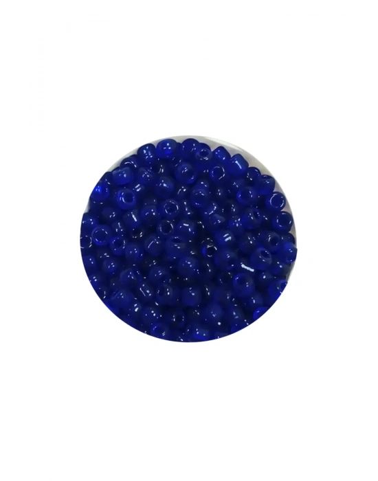 Dökme Cam Kum Boncuk (11/0) 2 mm - 60 Gram -  Kral Mavi - BNC036