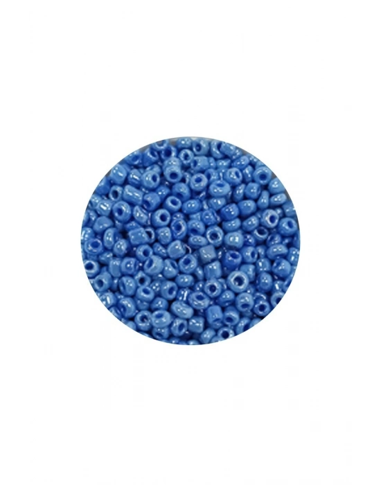Dökme Cam Kum Boncuk (11/0) 2 mm - 60 Gram -  Mavi - BNC044