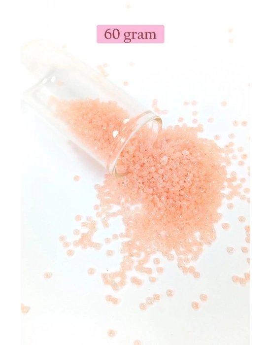 Dökme Cam Kum Boncuk (11/0) 2 mm - 60 Gram -  Pudra - BNC060