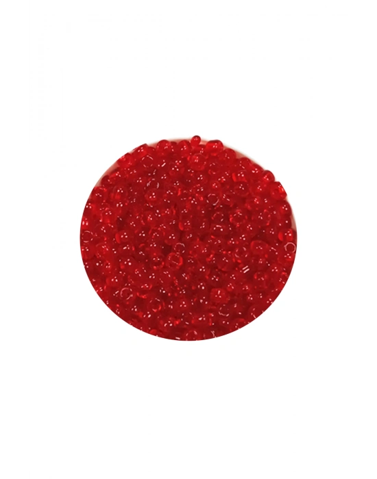 Dökme Cam Kum Boncuk (11/0) 2 mm - 60 Gram -  Şeffaf Kırmızı - BNC056