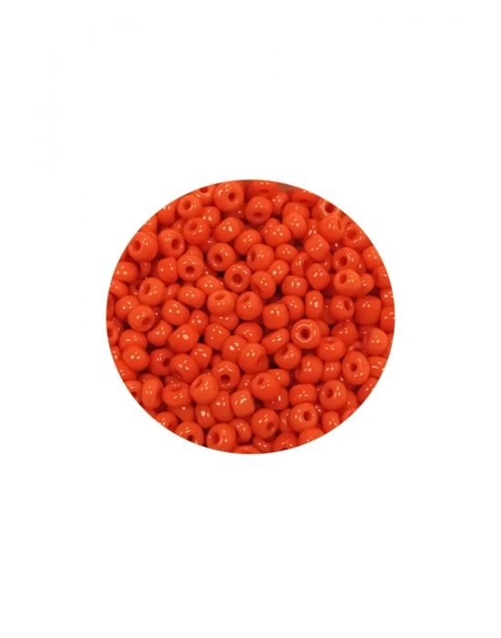 Dökme Cam Kum Boncuk (11/0) 2 mm - 60 Gram -  Turuncu - BNC048