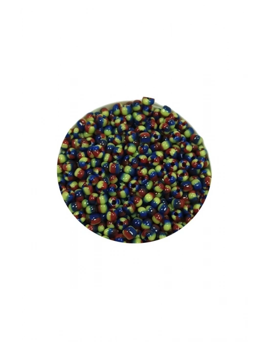 Dökme Cam Kum Boncuk (11/0) 2 mm - 60 Gram -  Üç Renkli - BNC067