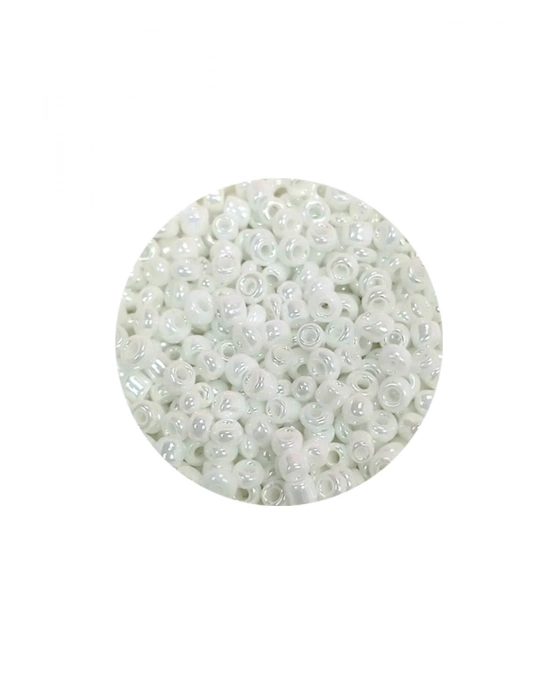 Dökme Cam Kum Boncuk (8/0) 3 mm - 20 Gram - Parlak Beyaz - BNC153