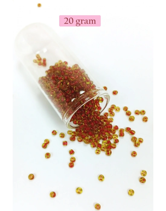 Dökme Cam Kum Boncuk (8/0) 3 mm - 20 Gram - Şeffaf Açık Kahve - BNC148