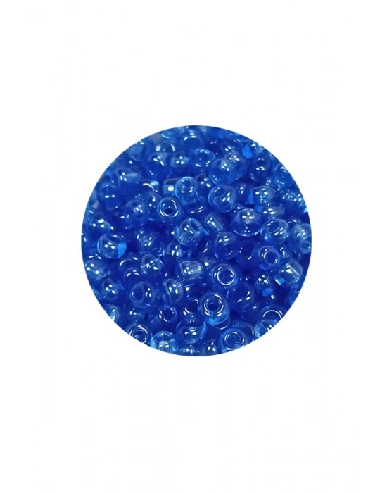 Dökme Cam Kum Boncuk (8/0) 3 mm - 20 Gram - Şeffaf Açık Mavi - BNC163