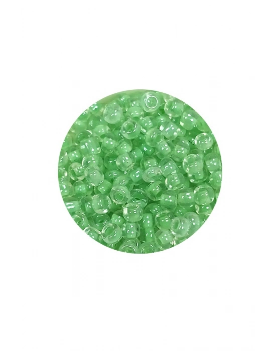 Dökme Cam Kum Boncuk (8/0) 3 mm - 20 Gram - Şeffaf Açık Yeşil - BNC150