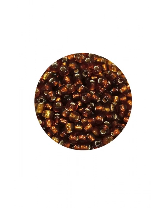 Dökme Cam Kum Boncuk (8/0) 3 mm - 20 Gram - Şeffaf Kahve - BNC157