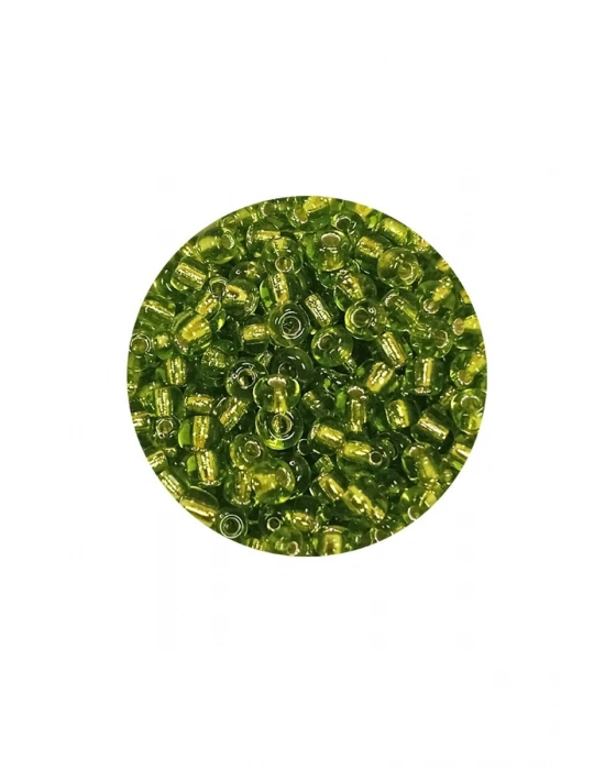 Dökme Cam Kum Boncuk (8/0) 3 mm - 20 Gram - Şeffaf Yeşil - BNC167