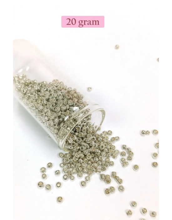 Dökme Cam Kum Boncuk (8/0) 3 mm - 4 Renk - Toplam 80 Gram - BNC417