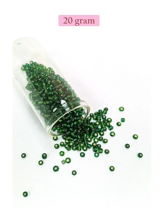 Dökme Cam Kum Boncuk (8/0) 3 mm - 4 Renk - Toplam 80 Gram - BNC424