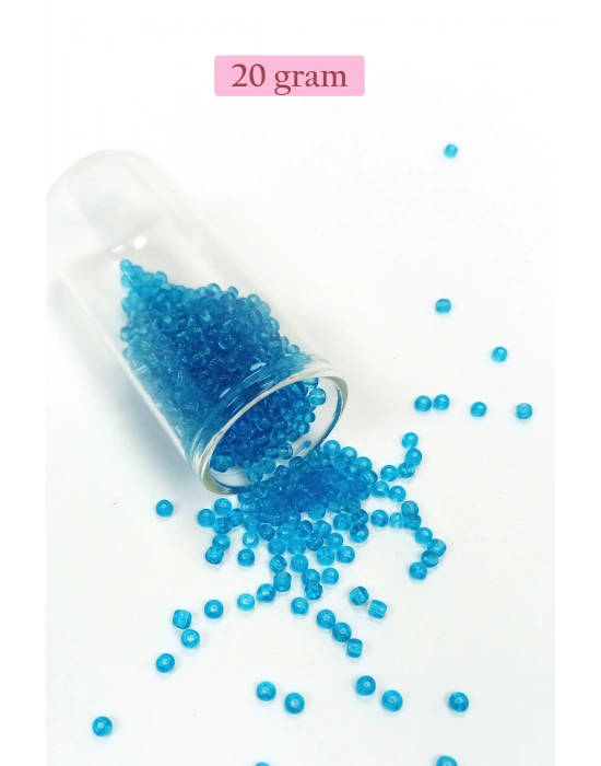 Dökme Cam Kum Boncuk (8/0) 3 mm - 4 Renk - Toplam 80 Gram - BNC425