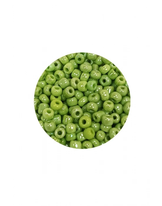 Dökme Cam Kum Boncuk (8/0) 3 mm - 60 Gram - Çimen Yeşili - BNC193