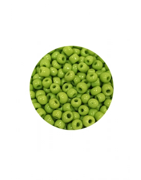 Dökme Cam Kum Boncuk (8/0) 3 mm - 60 Gram - Ihlamur Yeşili - BNC205