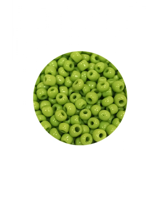 Dökme Cam Kum Boncuk (8/0) 3 mm - 60 Gram - Ihlamur Yeşili - BNC205