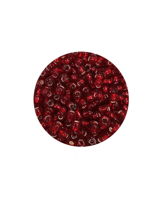 Dökme Cam Kum Boncuk (8/0) 3 mm - 60 Gram - Koyu Kırmızı - BNC224