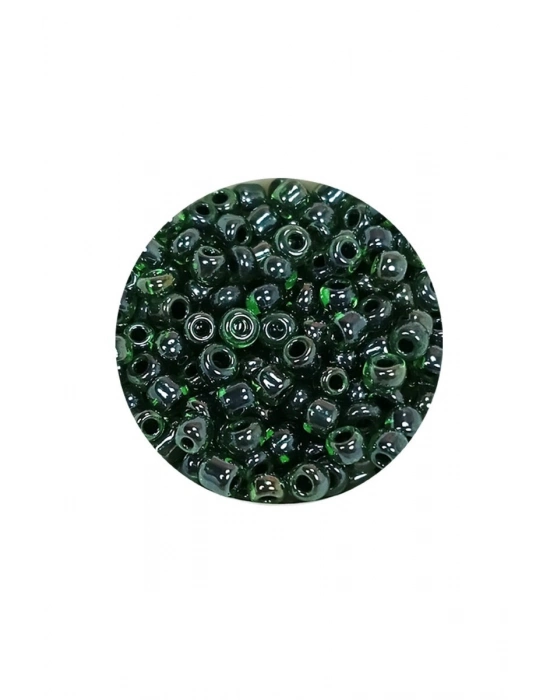 Dökme Cam Kum Boncuk (8/0) 3 mm - 60 Gram - Parlak Yeşil - BNC203