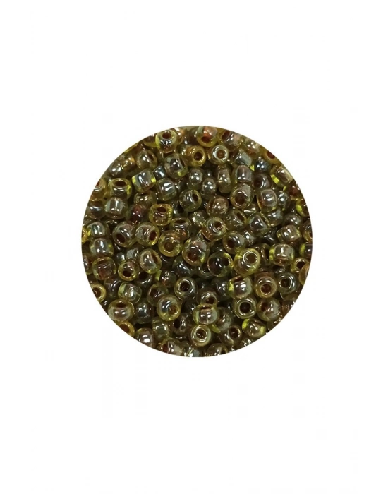 Dökme Cam Kum Boncuk (8/0) 3 mm - 60 Gram - Yeşil Siyah - BNC223