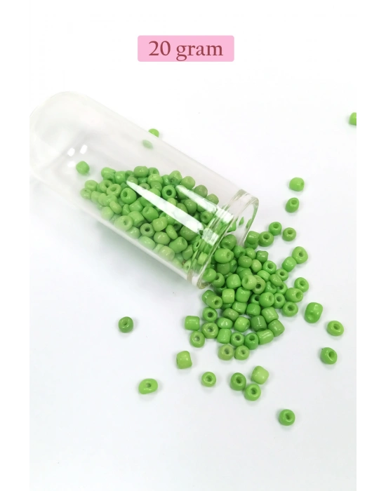 Dökme Cam Kum Boncuk Büyük Boy (6/0) 4 mm - 4 Renk - Toplam 80 Gram - BNC407