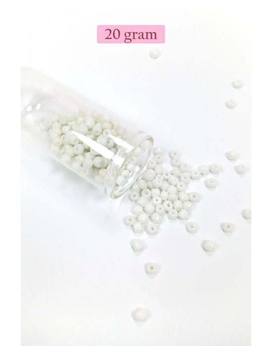 Dökme Cam Kum Boncuk Büyük Boy (6/0) 4 mm - 4 Renk - Toplam 80 Gram - BNC408