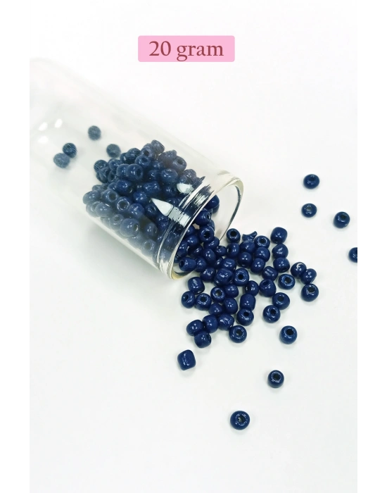 Dökme Cam Kum Boncuk Büyük Boy (6/0) 4 mm - 4 Renk - Toplam 80 Gram - BNC408